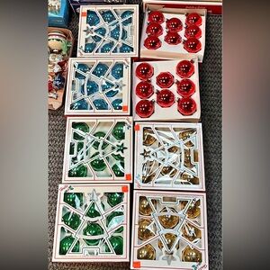 🎄✨ Vintage Holly Decorations Ornaments — Full 8-Box Sets! ✨🎄